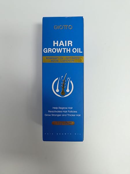 GIOTTO HAIR GROWTH SERUM WITH BIOTIN, ROSEMARY, BATANA OIL, CASTOR OIL & RICE WATER, LIGHTWEIGHT AND NATURAL FORMULA REDUCES HAIR LOSS, NOURISH SCALP, EFFECTIVE HAIR THICKENING FOR WOMEN MEN
