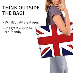 YSBYEIU Cute Uk Flag Tote Bag For Women Men Gifts