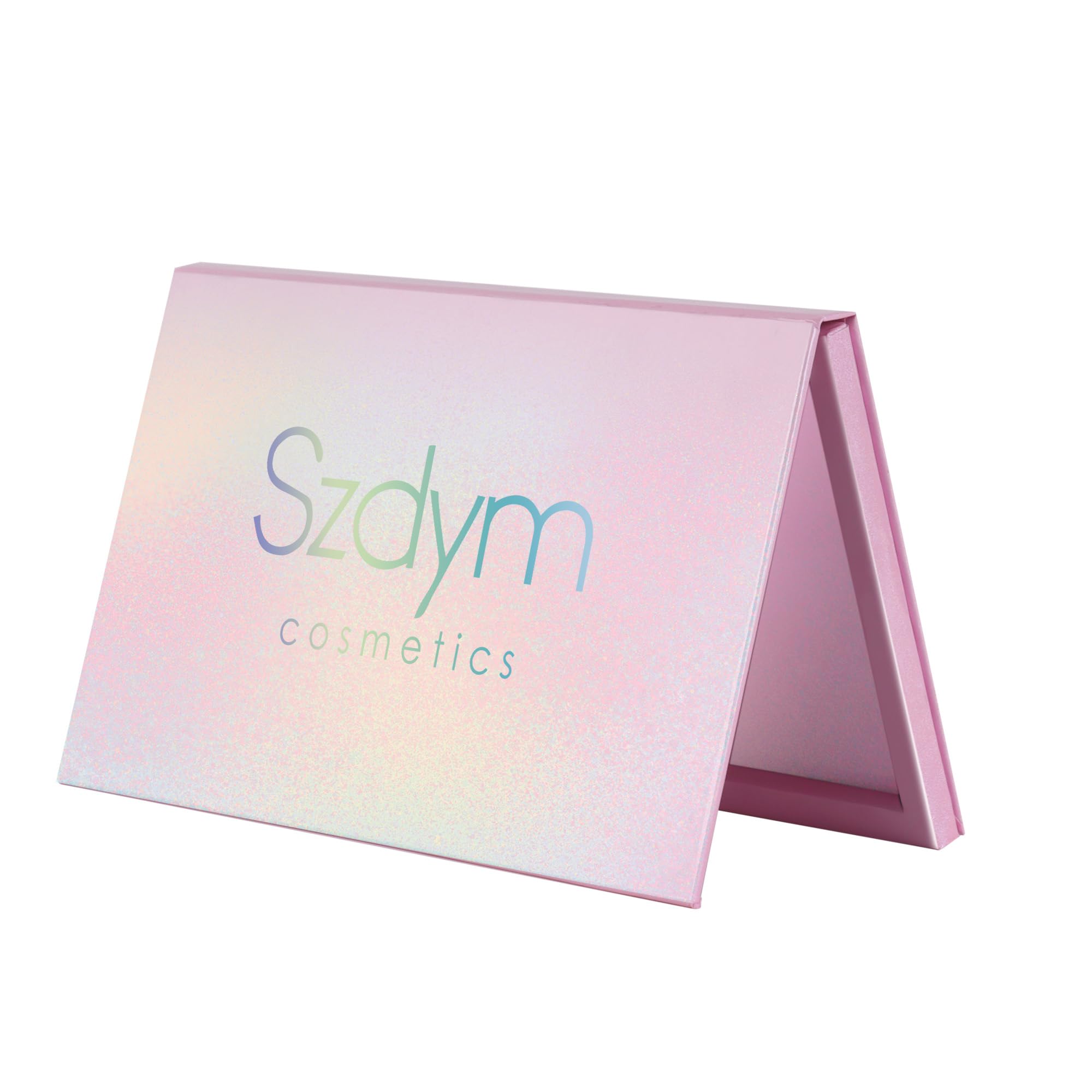 SZDYM Pink Empty Magnetic Palette With Mirror, Cute Empty Makeup Palette for Highlighters Lipstick Blush Powder Eyeshadows