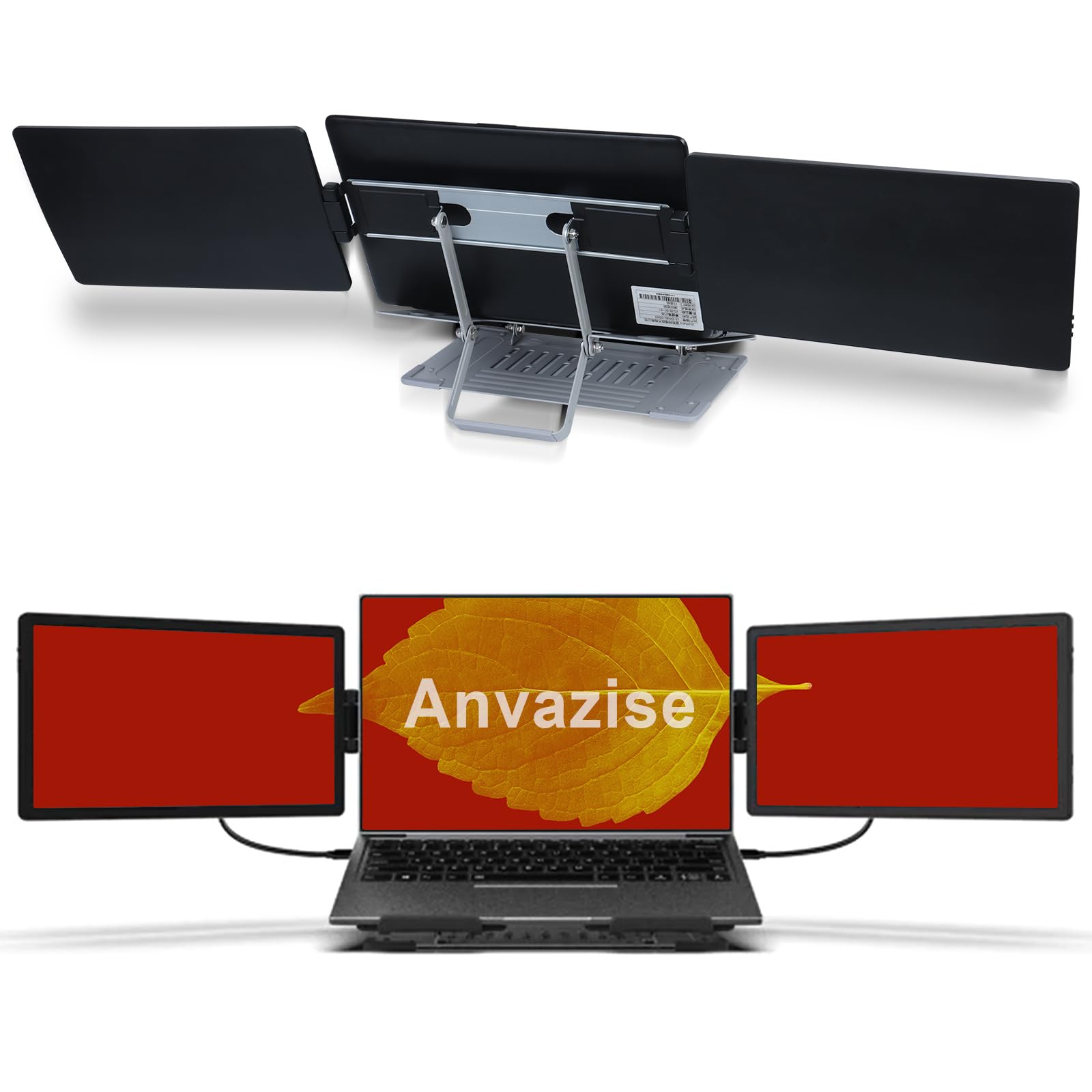 Photo 1 of *MISSING PARTS*
Anvazise Laptop Screen Extender, 14.1" Triple Portable Monitor FHD 1080P IPS Laptop Monitor Extender with Stand, Type-C/HDMI Plug and Play, for Windows/Mac/Chrome?1Monitor +1Stand