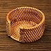 Yazi Rattan Coasters Handcrafted Eco-friendly Coffee Cupmat Tea Cup Mat Teapot Vine Placemat Rattan Decorative Holder for Kitchen Table Drinks Crafts Table Desk Office Hote (Orange, Diameter 4 inches)