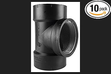 Charlotte Pipe Cleanout Tee Abs Dwv 4 H X 4 Black Pipe Fittings Amazon Com