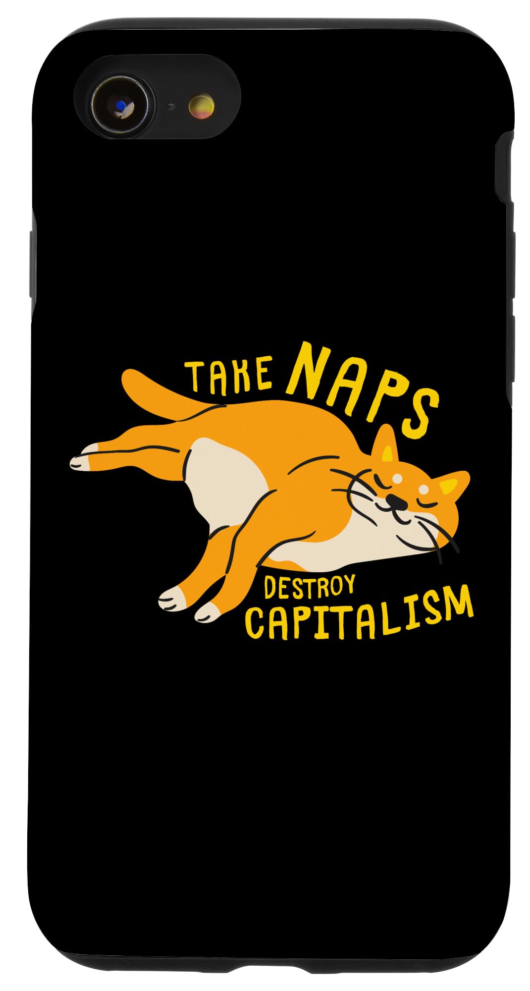 Take Naps, Destroy Capitalism - Funny Communist Cat Case for iPhone SE (2020) / 7 / 8