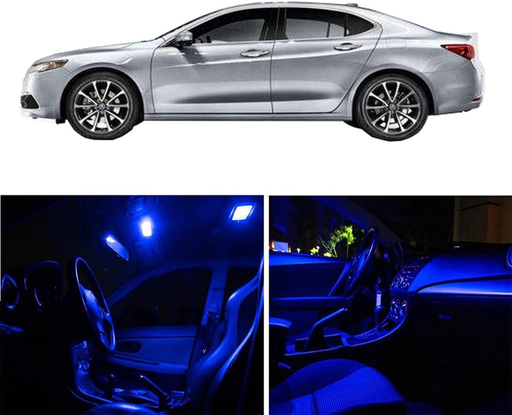 Amazon Com Cciyu Led Interior Light Accessories Replacement Package Kit 7 Pack Blue Replacement Fit For For Acura Tlx 2015 2017 Automotive