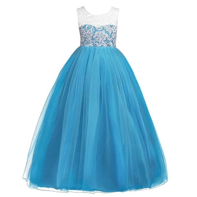 Abito Bambina Principessa Vestito da Cerimonia per la Damigella ...