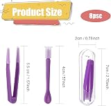 BRITECO 8Pcs Contact Lens Applicator Kit with Tweezers Suction Stick Case view 2