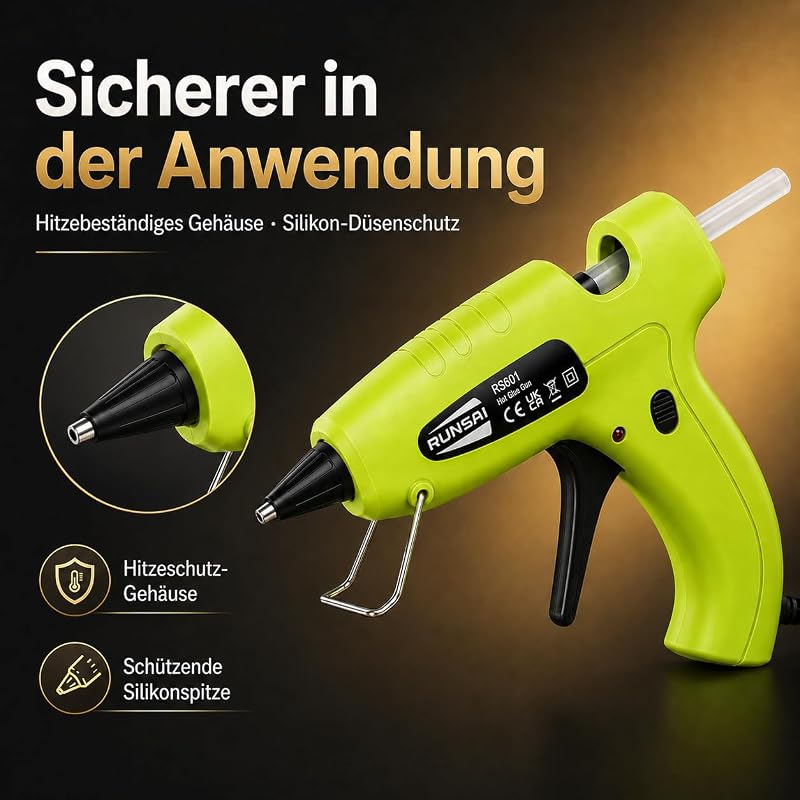 ® Heißklebepistole mit 30 Klebepistole Sticks 7mm -30W Klebepistolen