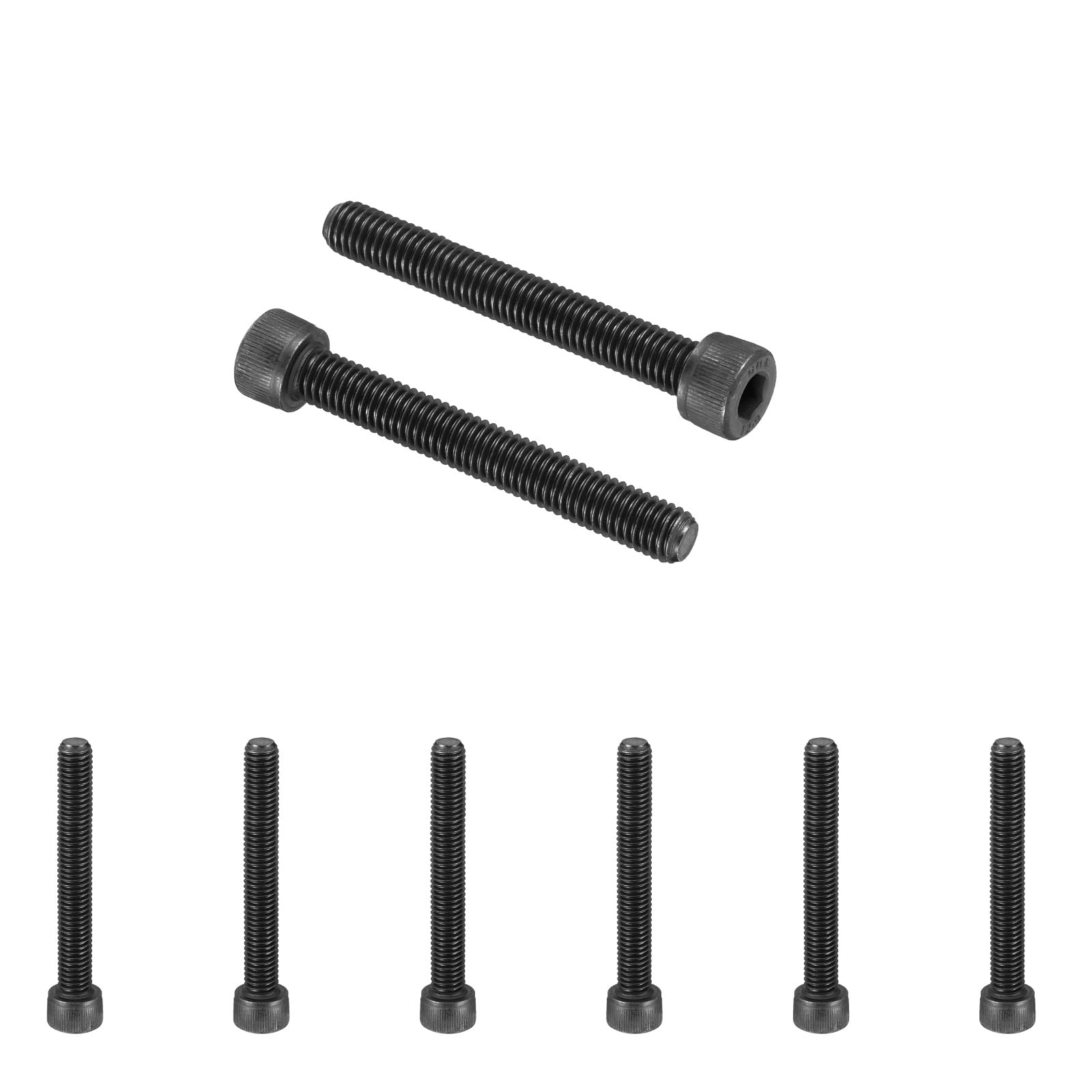 PATIKIL 25 Pcs M8 x 60 mm Hex Socket Head Cap Screws Bolts, 12.9 Grade Carbon Steel Socket Drive Screws, Black Oxide, Full Threads