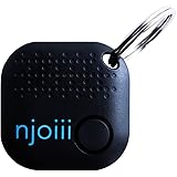 Njoiii Bluetooth Key Finder Black Highest Quality Key, Phone, Wallet Finder Extra Loud. A Tracker Device For Your Keychain. Find Misplaced Items, Get Where You Need To Be Without Wasting Time