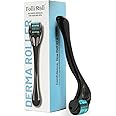 FOLLIROLL Derma Roller - 540 Microneedles for BEARD, HAIR & SKIN | Microneedling Roller for Men and Women - for Face & Scalp Derma Stamp - FREE STORAGE CASE (Blue, 0.30mm)