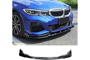 NINTE Front Lip for 2019-2023 BMW G20 G28 3 Series M Sport, Painted Gloss Black Front Bumper Spoiler - 3pcs