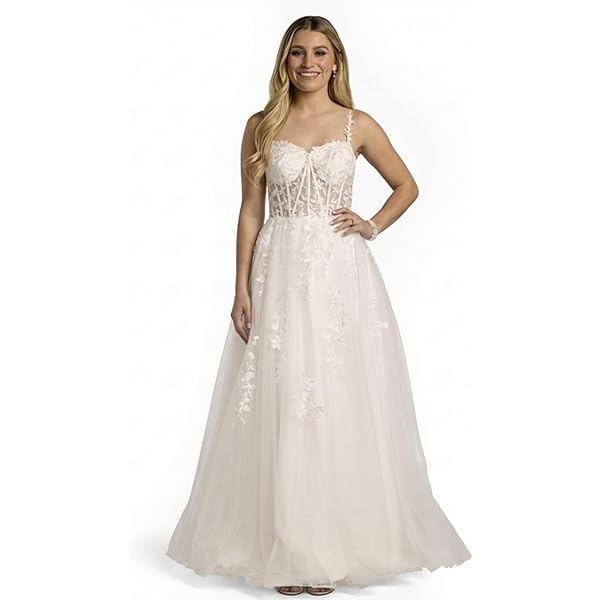 navy blue dress for baby girl David's Bridal Ivory Wedding Dress Size 6 A-Line Empire Waist main image 0