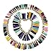 100PCS Multi-Colors Faux Suede Leather Tassel Craft Pendants with Gold Caps for Cellphone Straps, Jewelry Making, DIY Charms, Key Chain Accessory by CSPRING