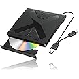 External Blu Ray Drive, USB 3.0 and Type-C Blu Ray Burner Portable Blu Ray DVD/CD/BD Player, 3D Optical Bluray Drive Compatible with Windows XP/7/8/10/11 Macos for MacBook Laptop Desktop