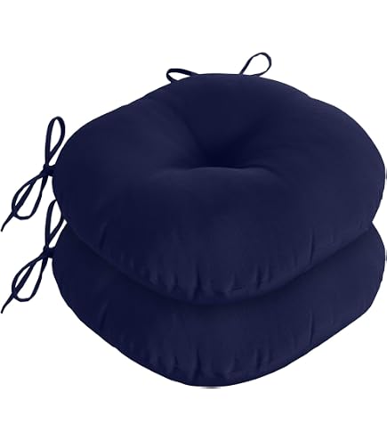 Lot De 4 Coussins Ronds épais Pour Chaises De Bistro - Imperméables, Réglables, Idéal Terrasse Jardin Balcon Café