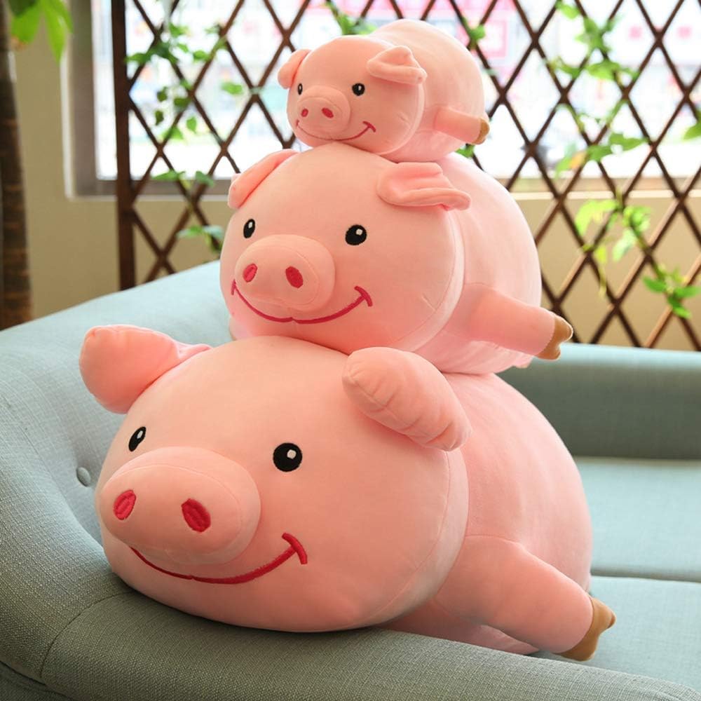 Amazon 抱き枕 豚 ぬいぐるみ 可愛い ブタ ふわふわ 眠り枕 安眠 腰枕 大きいサイズ おもちゃ オフィス用 プレゼント ギフト お祝い インテリア 贈り物 ピンク Pig Pink 柔らか 彼女へ お誕生日 ピンク 4点セット ぬいぐるみ おもちゃ