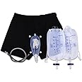 XJKLBYQ Wearable Urine Bag,Male Urinal Bag,Men's Incontinence Briefs Set,Incontinence Pants for Men,Reusable Portable Male Collection Bags Urinal System for Men Elderly
