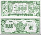 Paper Play Money Bulk (1000 of $1000 Bills Per Package)