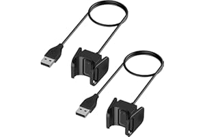 Oumida Charger for Fitbit Charge 4 / Fitbit Charge 3 Replacement USB Charging Cable (2 Pack) 1.6ft Durable Portable Charging Dock Cord for Charge 4 / Charge 3 Accessories