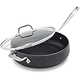 All-Clad HA1 Hard Anodized Nonstick Sauté Pan 4 Quart Induction Oven Broiler Safe 500F Pots and Pans, Cookware Black