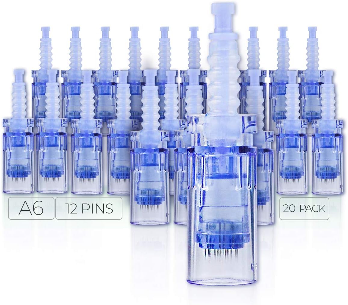 12 Pin Micro Needle Cartridges Fit with Dr. Pen Ultima A6 Microneedle Pen - 20 Pcs/Pack