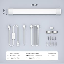 Modlicht LED Shop Light Fixture, 2FT Linkable 18W