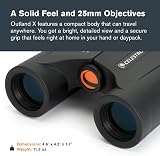 Celestron Outland X 10x25 Binoculars Black BaK-4 Optics Waterproof Nitrogen view 2
