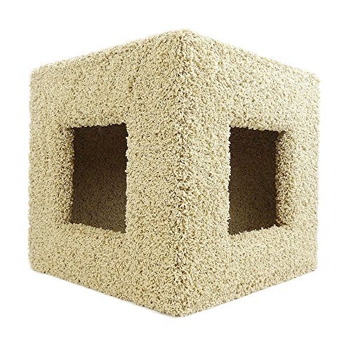 New cat condos premier pet hiding cube, brown