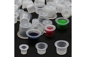 Jconly Ink Caps - 300Pcs Mixed Disposable Plastic Pigment Ink Caps Cups(Small#8,Medium#11,Large#15) … ……