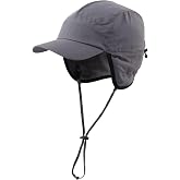 Home Prefer Waterproof Men's Winter Hats with Visor Warm Fleece Lined Baseball Cap Earflaps Trooper Trapper Hat for Men