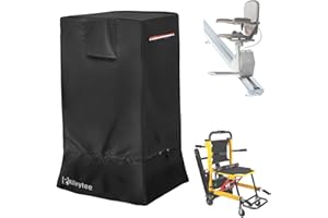 Rileytee Stair Lifts Cover,Outdoor Indoor Heavy Duty 600D Waterproof Dustproof Stair Climbing Wheelchair Protective Cover for Electric Mobile Stairlift