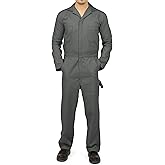 NY Threads Men’s Twill Coverall Relaxed Fit Long Sleeve Utility Work Wear