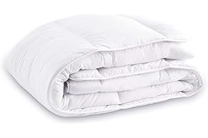Celeep Polyester Comforter - White, Twin Duvet Insert - All Season Down Alternative - Thin - Soft - Plush Microfiber Fill - Machine Washable