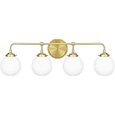 Quoizel LRY8632Y Transitional Four Light Bath from Landry Collection in Brass Finish,