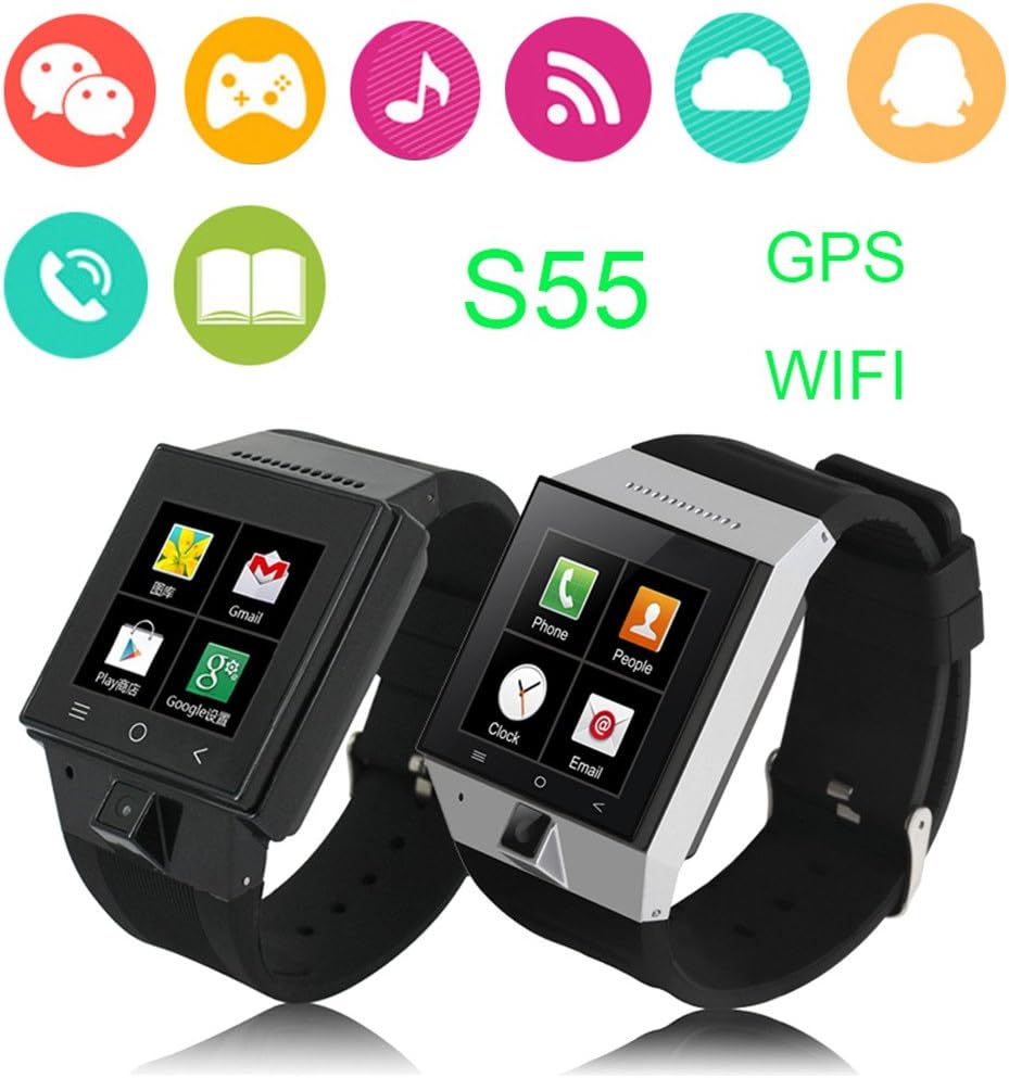 new enhanced screen bluetooth smart watch android os camera with touch screen gps dual core 1.2 ghz