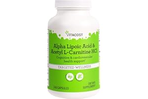 SONGLIN Vitacost Alpha Lipoic Acid & Acetyl L-Carnitine HCl -- 1,600 mg per serving - 240 Capsules by Vitacost Brand
