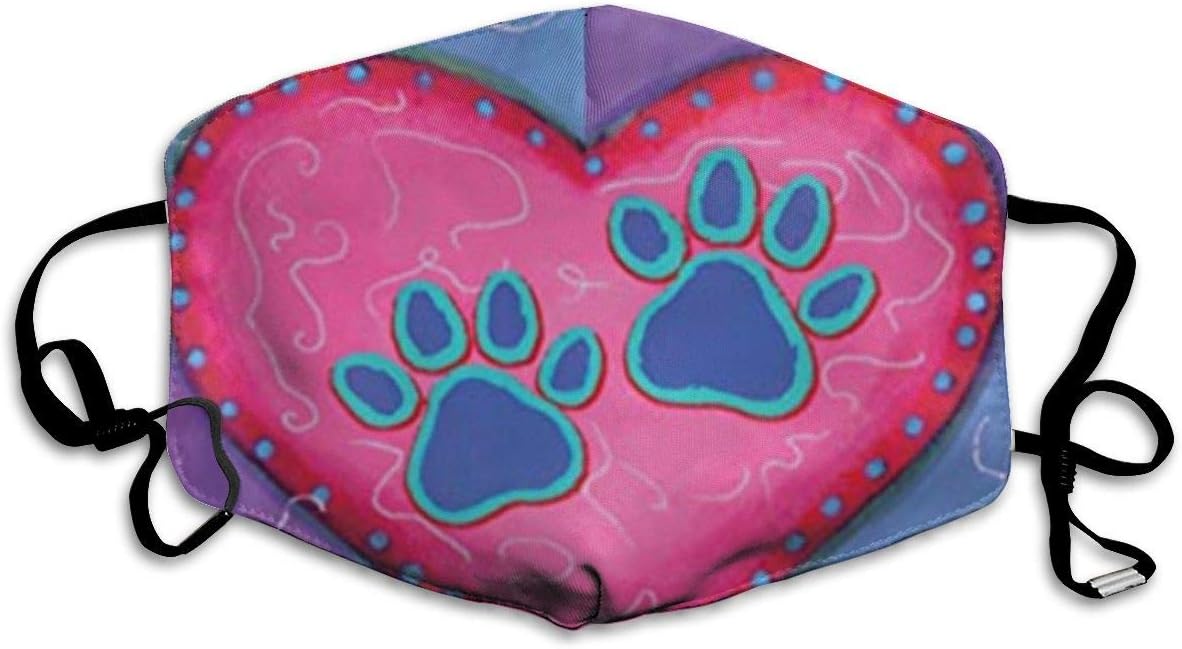 Xingcnn Facial Decoration Dog Animal Pet Paw Printed Decoration Washable and Reusable Safety Respirator with Adjustable Ear Loops for Man and Women