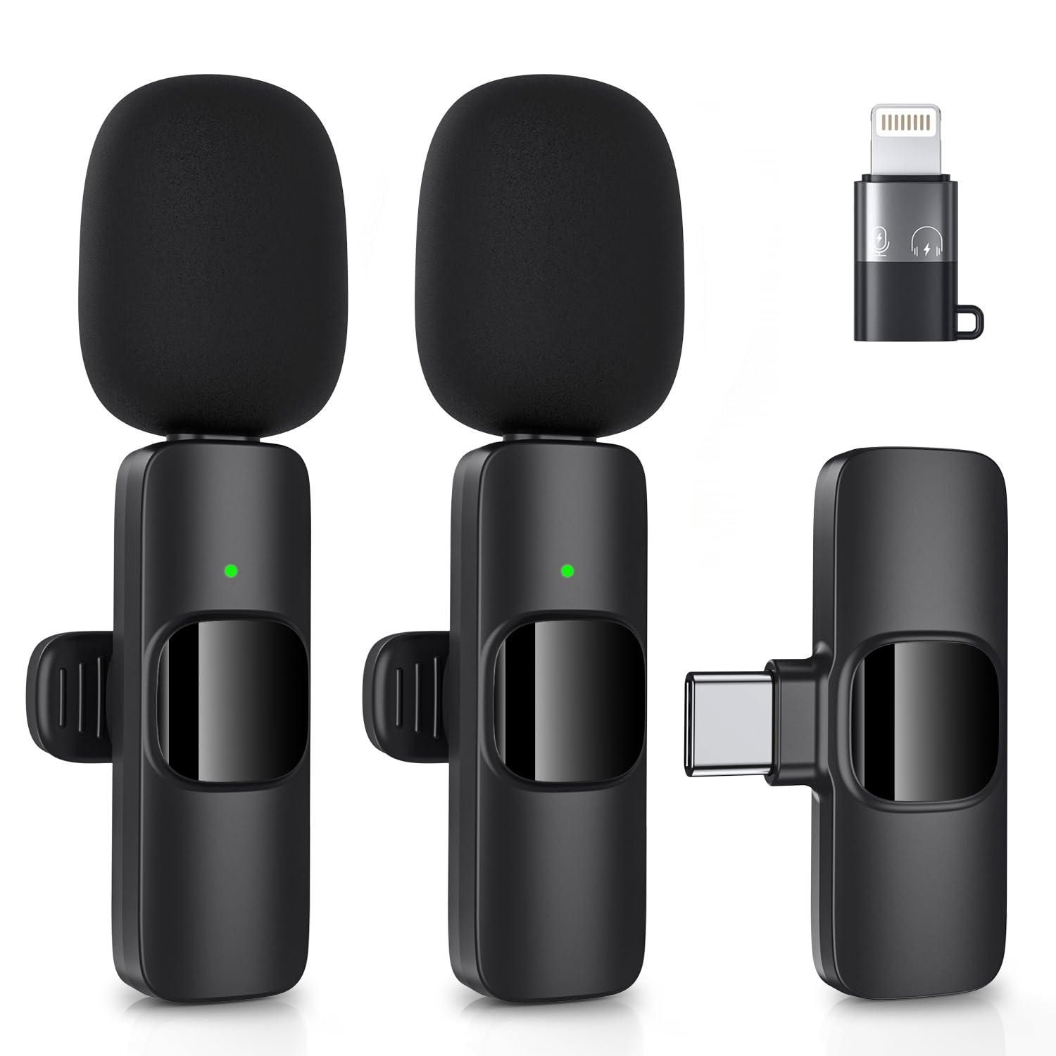 Sepgirlcy Wireless Lavalier Microphone for iPhone - iPad, Android Phone, Mini Lapel Mic with Noise Reduction and Crystal Sound for Video Recording, Vlogging, TikTok, YouTube,LiveStream