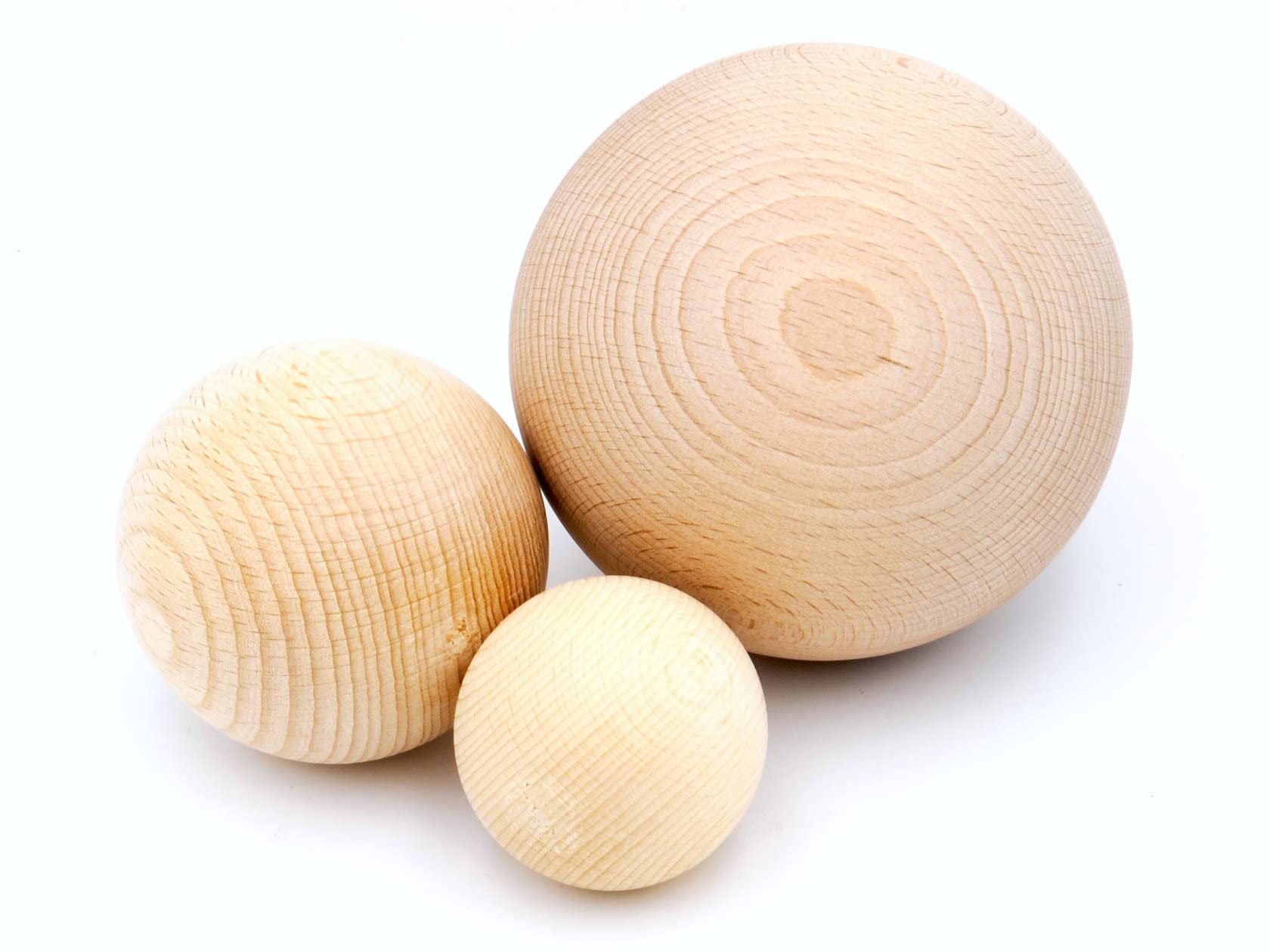 JOWE Wooden Balls 35 mm in Beech 25 pcs | Wooden Craft Balls 35mm Without Holes | Made in Austria