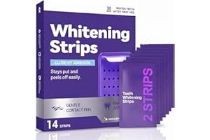 14 Pcs Purple Teeth Whitening Strips, Effectively Removes Surface Stains & Natural Shine,Fit for Daily Use, Enamel Safe,Comfo