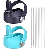 HYDROWION Straw Lid for Hydro Flask Wide Mouth, Flex Straw Lid Compatibility Most Sports Water Bottle 12 16 18 20 32 40 64 oz, Straw Lids for Simple Modern Ascent Water Bottle