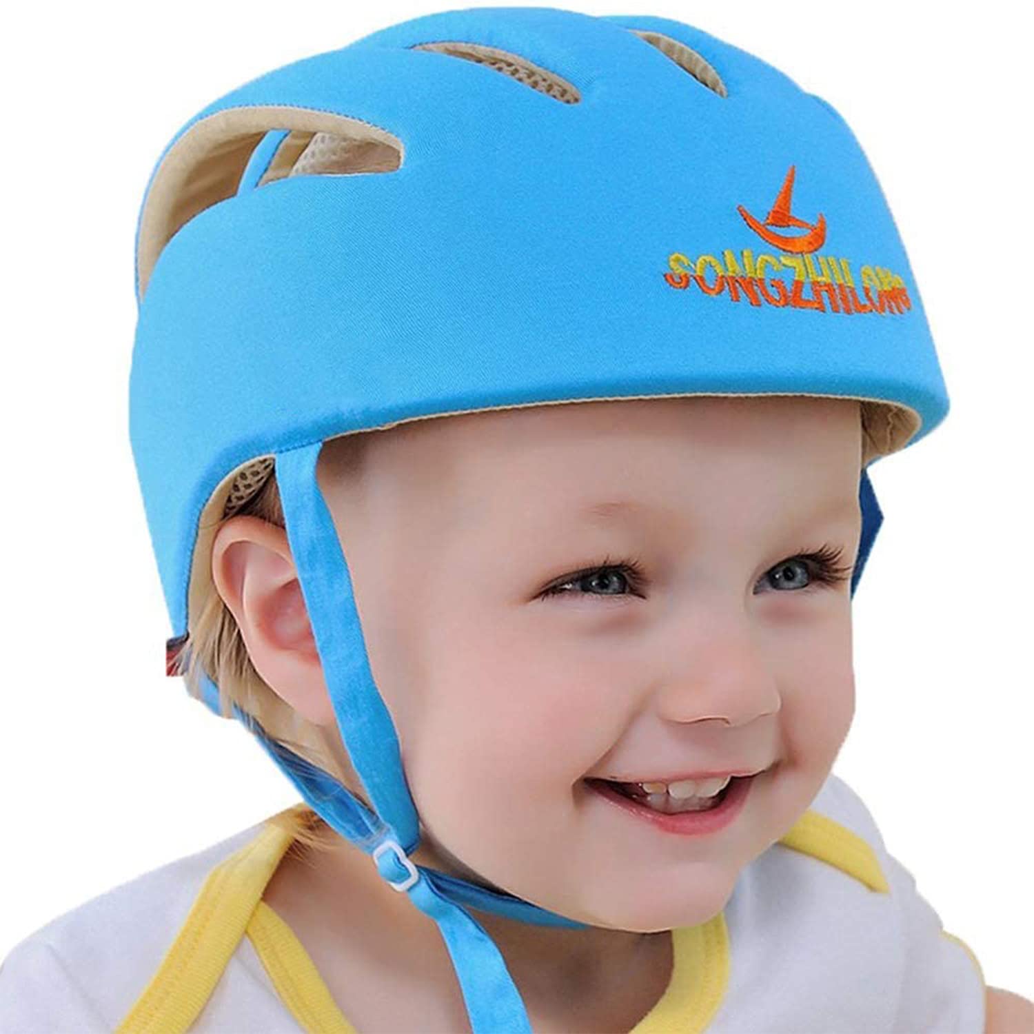 IULONEE Baby Helmet, Baby Head Protector Helmet Crawling Walking Helmets Headgear Toddler Protective Hat for Infant Boys Girls Blue