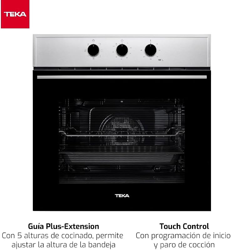 Forno multifunções 60 cm, sistema de limpeza HydroClean ECO, 6 modos de cozedura, 5 alturas de cozedura, 1 tabuleiro e 1 grade, Classe A, Modelo HSB 615 S