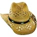 Western Cowgirl Hat with clear Beads by Dorfman Pacific, Neutral,One Size