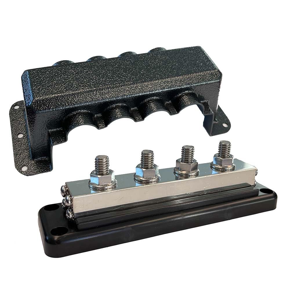 Victron Energy Busbar 600 amp 70VDC, 4 High Current Connections Terminals with Cover