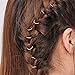 RoseSummer 20pcs Women Fashion Hip-Hop Braid Gold Ring Hair Clip Pin Accessory DIY