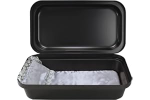 Pet Memory Shop Classical Pet Casket – Safe, Durable and Elegant Burial Box for Dogs, Cats, and Pets – Secure & Loving Memorial, Pet Loss Gift, Ideal for Honoring Pet Loss (Small - Black/Silver)