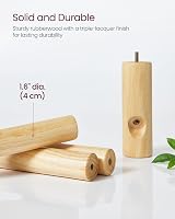 VASAGLE Wooden Tree Coat Rack 8 Hooks 3 Height Adjustable 47x47x175 cm view 6