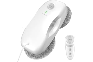 Tosima W2 Window Cleaner Robot, Automatic Cleaning with Intelligent Path Planning, 3800Pa Suction Power, Edge Detection Technology, Remote Control, White