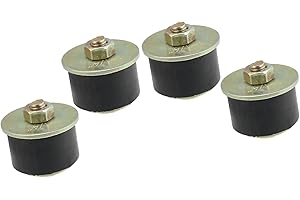 REPAIROCK 4pcs Automotive Rubber Freeze Plug Rubber Expansion Plug Fit Hole Size 1-1/4" to 1-3/8" 31mm-34mm Auto Replacement 